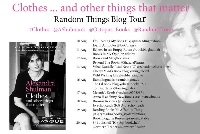 Blog Tour Banner for Clothes Alexandra Shulman 