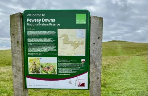 Alton Barnes Wiltshire White Horse - Pewsey Down Nature Reserve Information Board