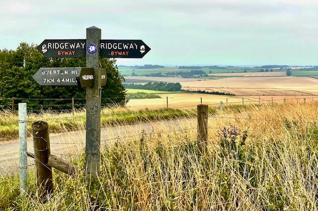 Ridgeway Sign at Hackpen Hill Wiltshire White Horse